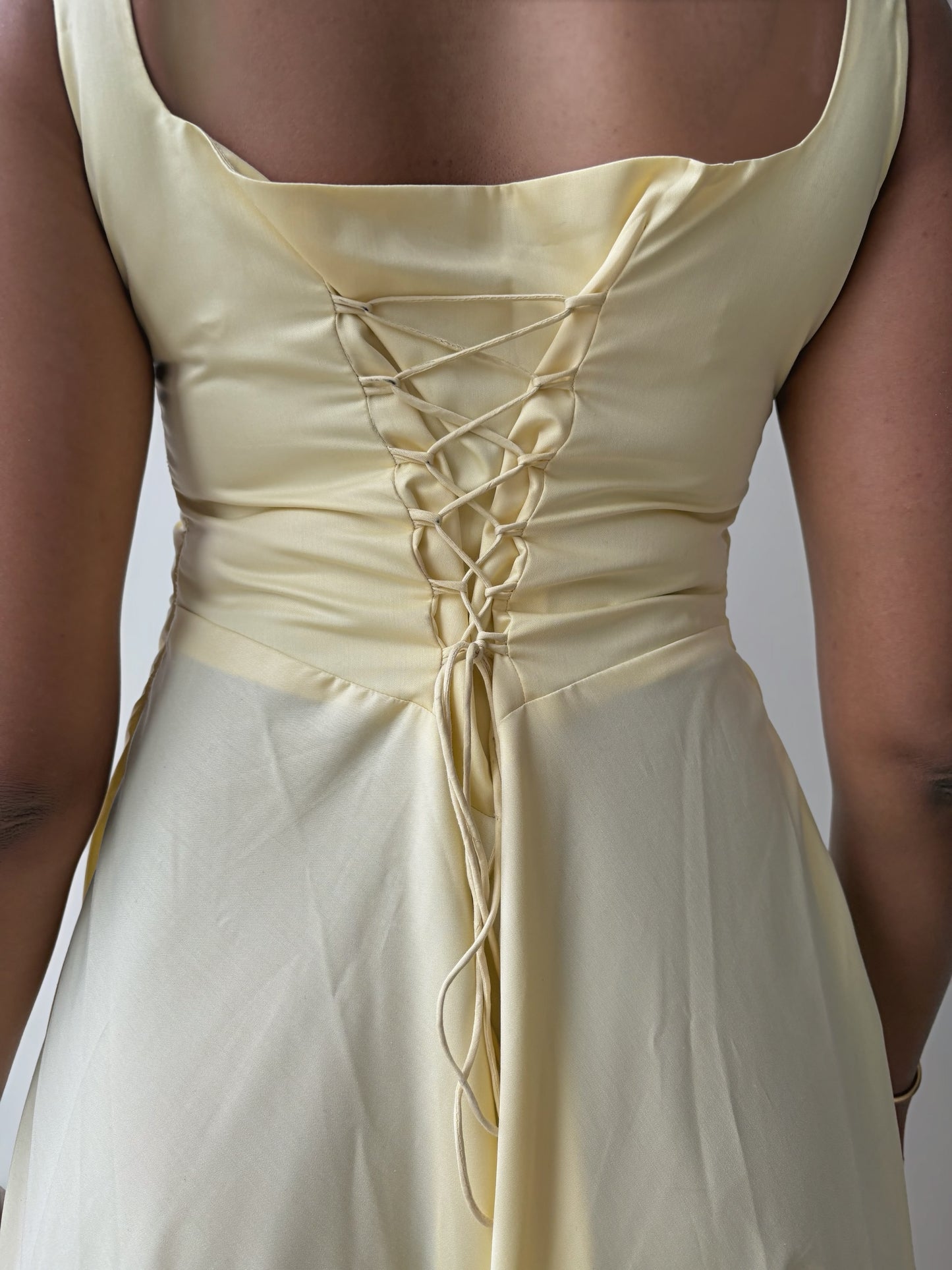 Solene lemon yellow dress